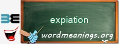 WordMeaning blackboard for expiation